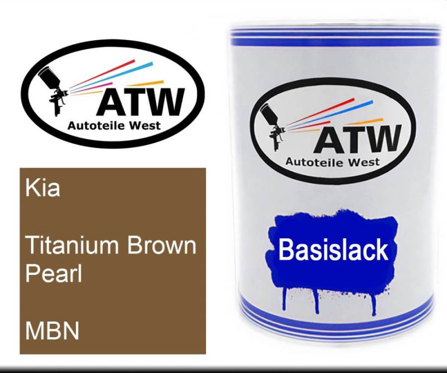 Kia, Titanium Brown Pearl, MBN: 500ml Lackdose, von ATW Autoteile West.